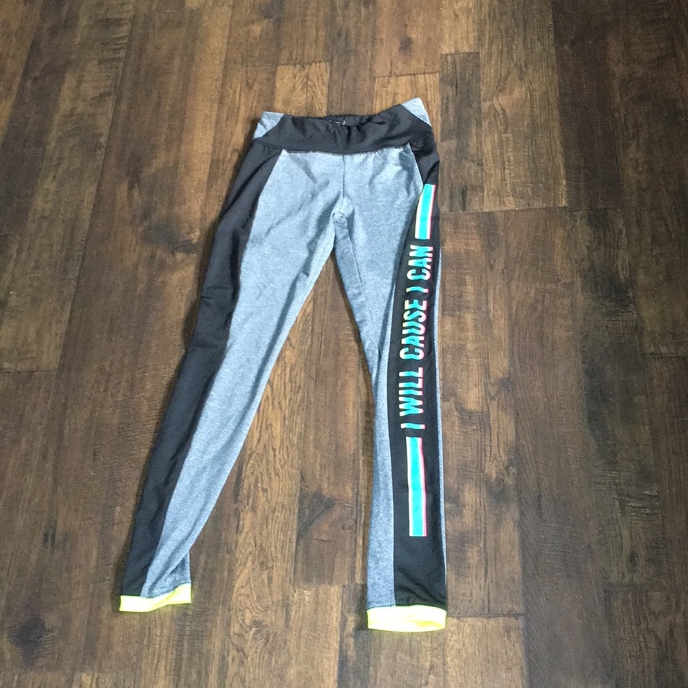 Grey and black leggings